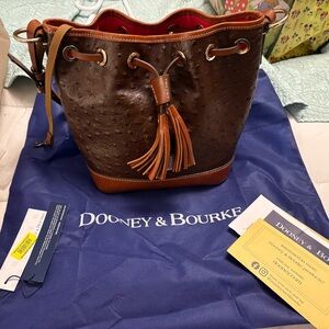 Dooney & Bourke Brown Leather Bucket Bag